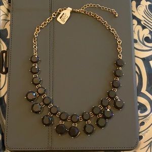 Double Row Gray statement necklace